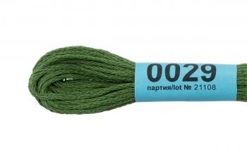 Нитки для вышивания Gamma мулине 8 м 0029 зеленый хаки